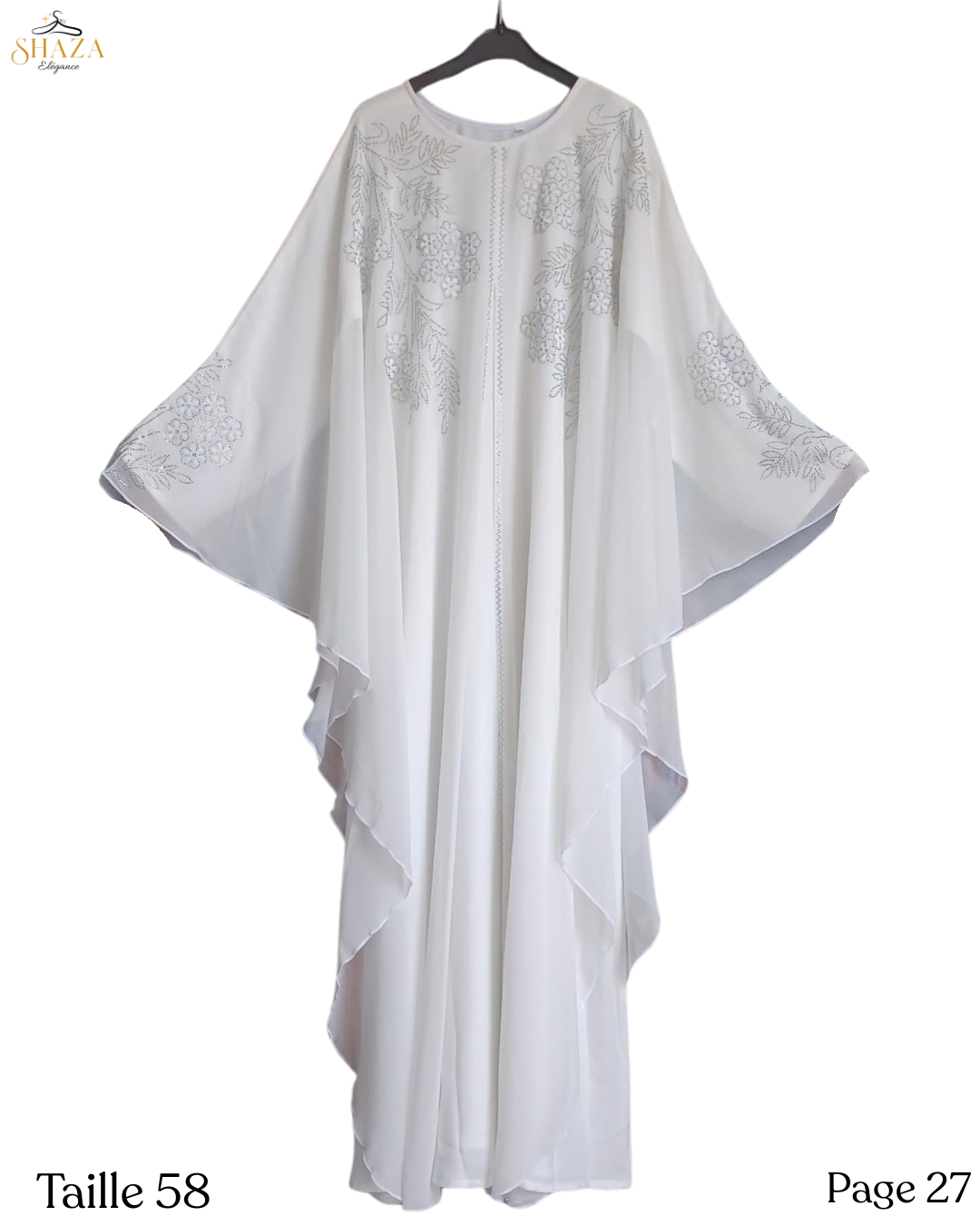 Robe blanche et Hijab assorti