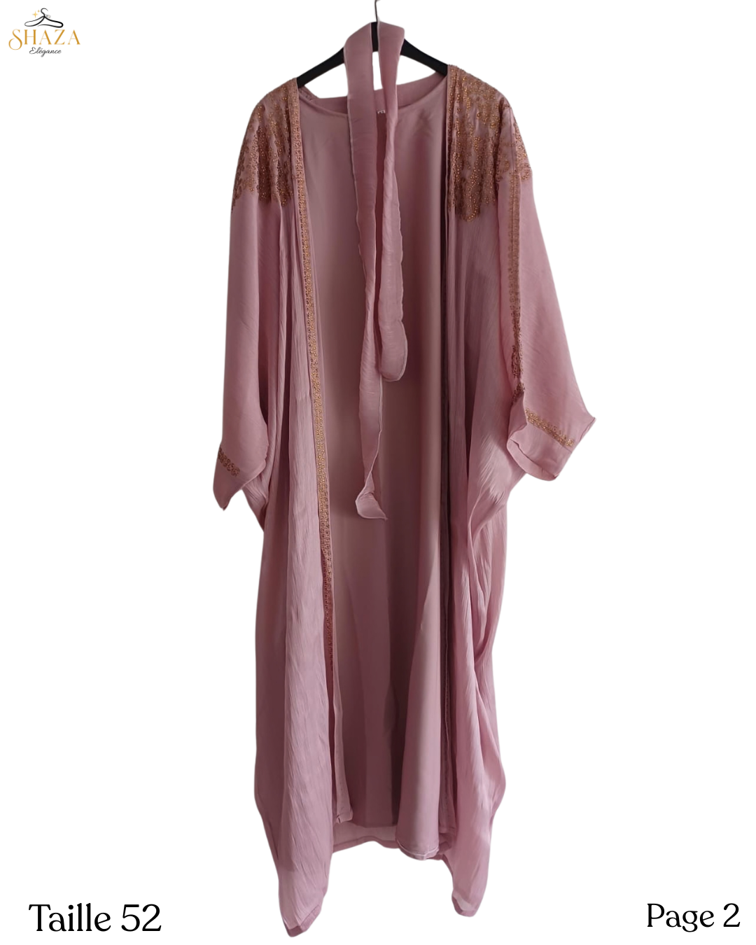 Ensemble Rose et doré Hijab assorti